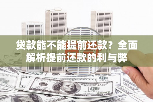 白碱滩贷款能不能提前还款？全面解析提前还款的利与弊
