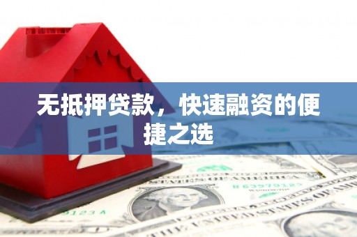 白碱滩无抵押贷款，快速融资的便捷之选