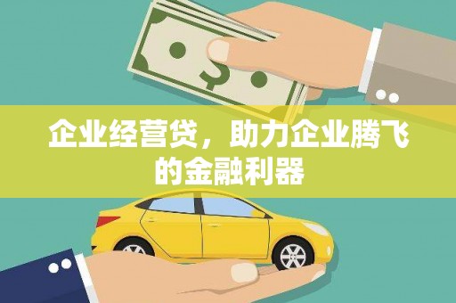 白碱滩企业经营贷，助力企业腾飞的金融利器