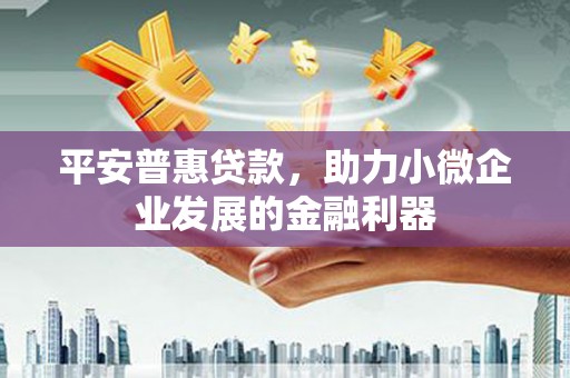 白碱滩平安普惠贷款，助力小微企业发展的金融利器