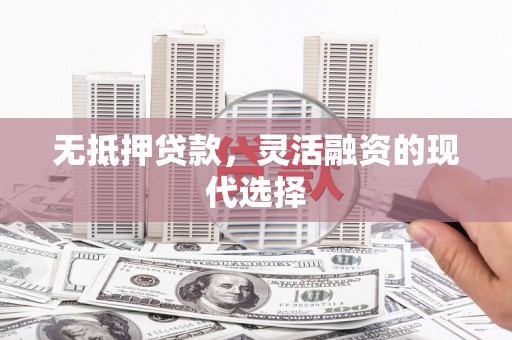 白碱滩无抵押贷款，灵活融资的现代选择