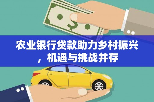 白碱滩农业银行贷款助力乡村振兴，机遇与挑战并存