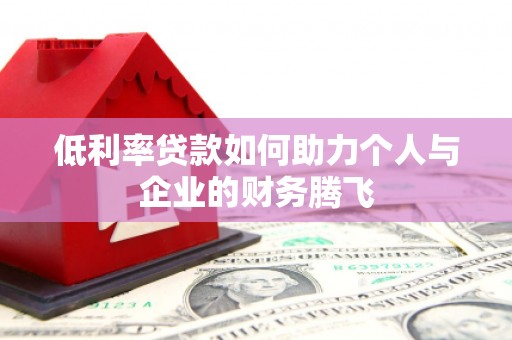 白碱滩低利率贷款如何助力个人与企业的财务腾飞