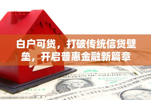 白碱滩白户可贷，打破传统信贷壁垒，开启普惠金融新篇章