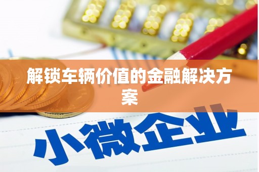 白碱滩解锁车辆价值的金融解决方案