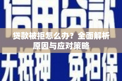 白碱滩贷款被拒怎么办？全面解析原因与应对策略