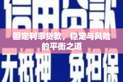 白碱滩固定利率贷款，稳定与风险的平衡之道